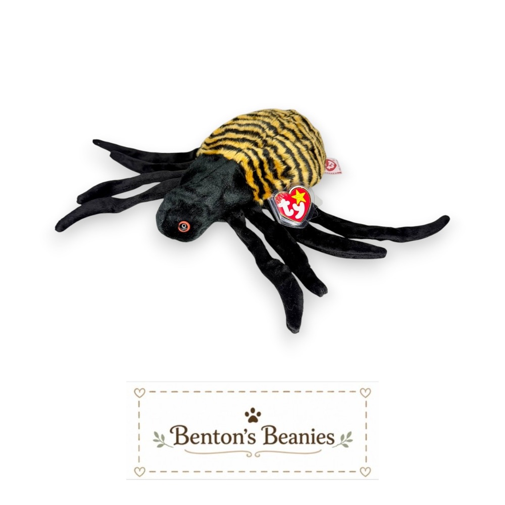 Spinner the Spider Ty Beanie Buddy | Creepy Crawler 🕷️ | Mint Heart Tag ⭐